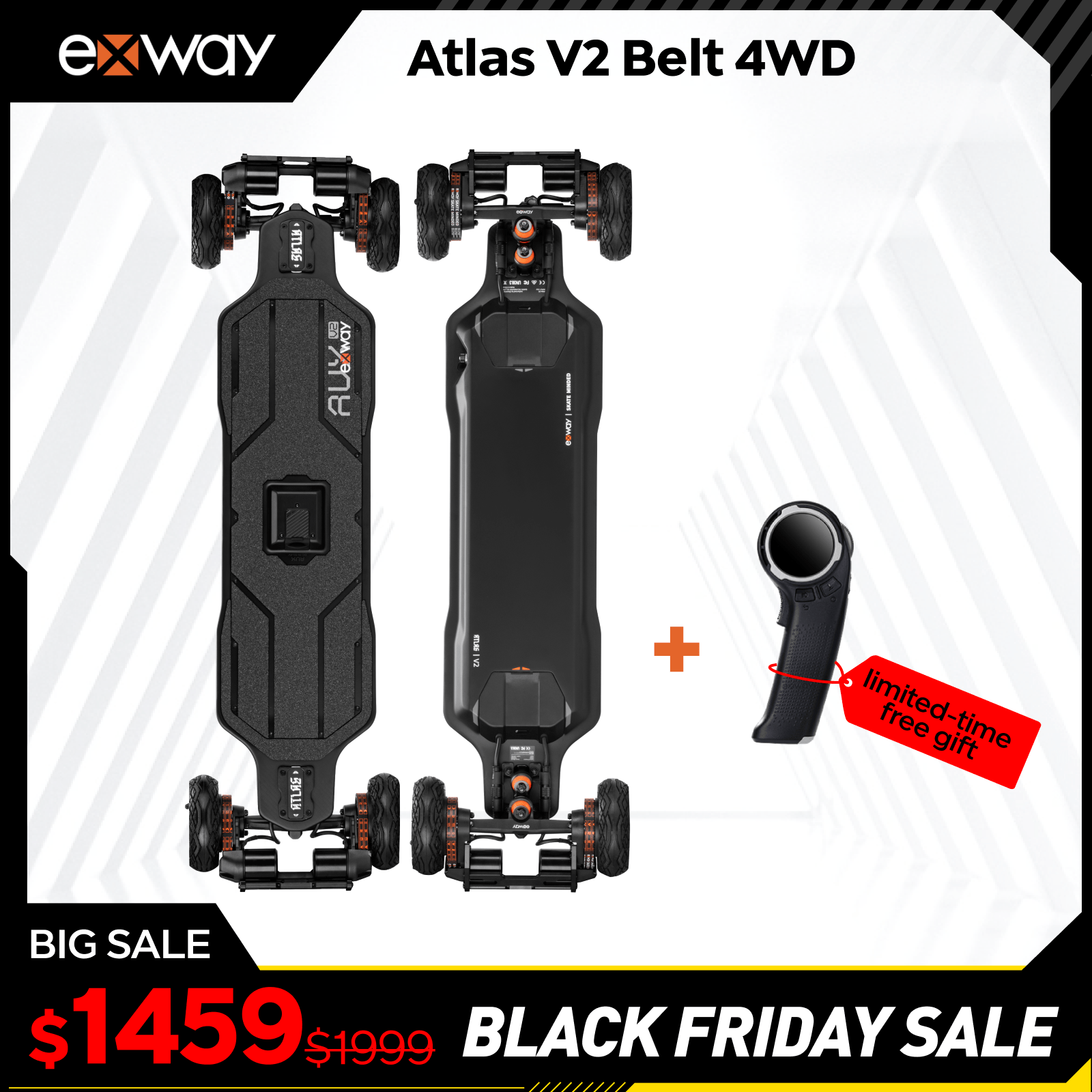 Exway Atlas V2 - Exway Electric Skateboard