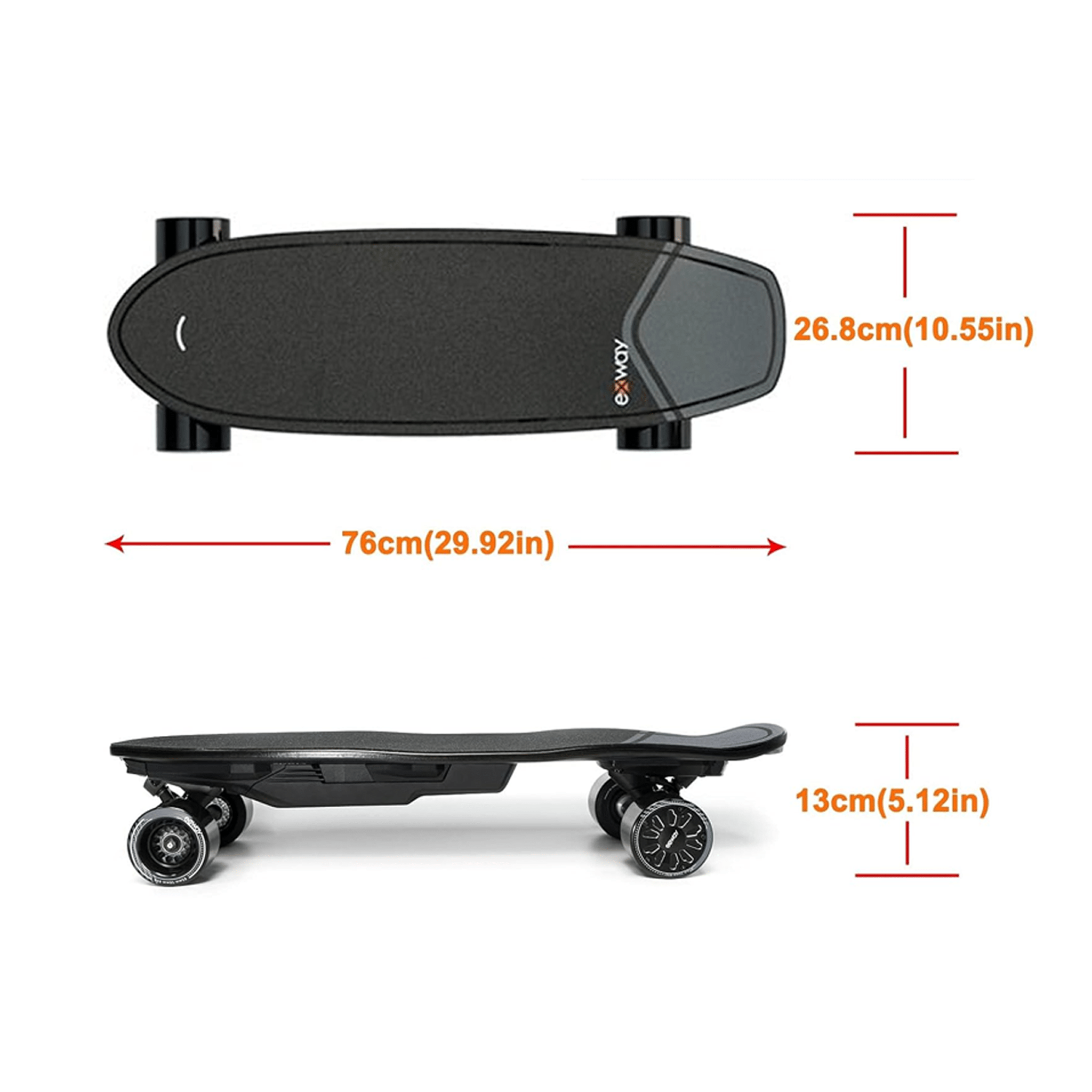 exway-wave-electric-skateboard-dimension-drawing