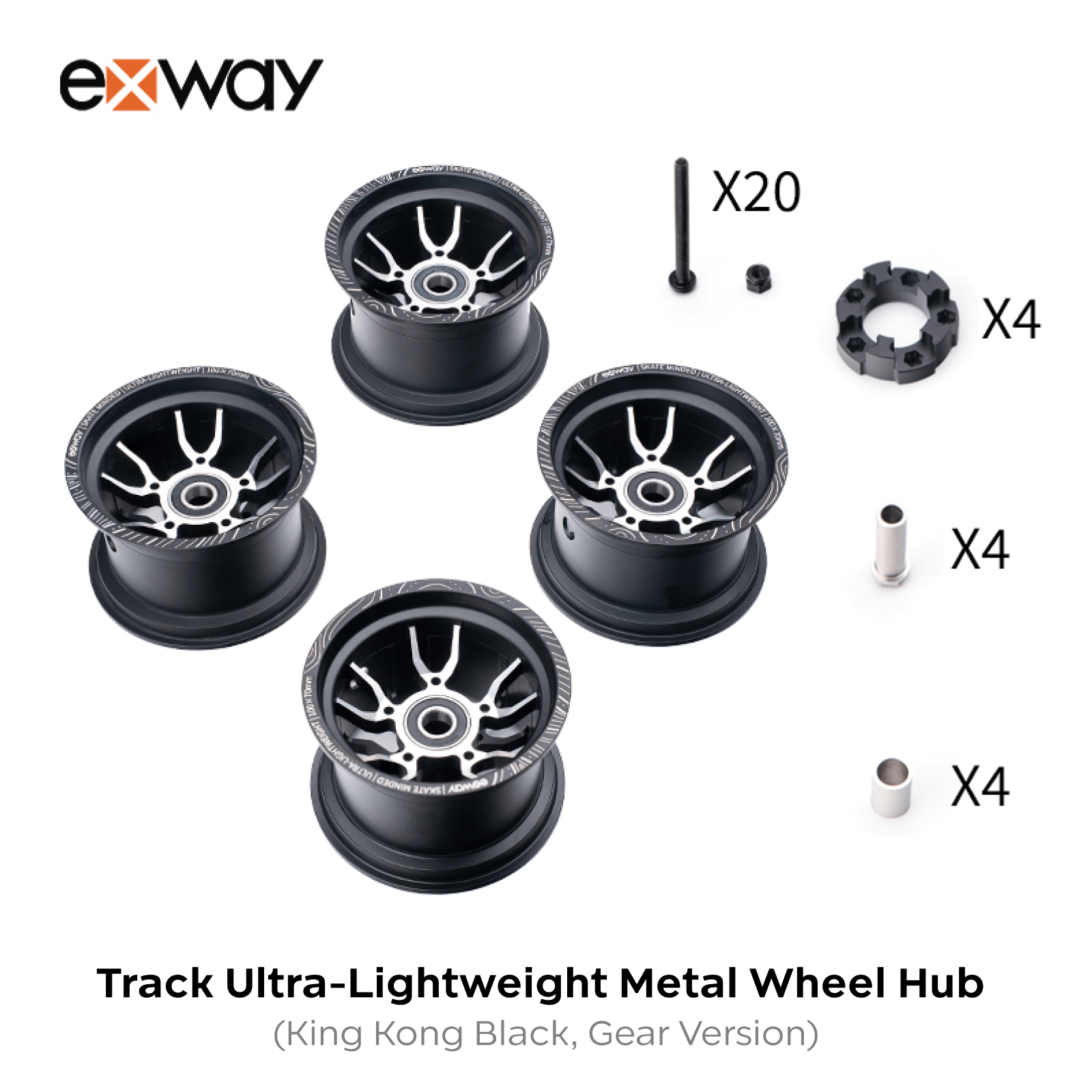 Exway Track Series Ultra - Lightweight Metal Wheel Hub - Exway Electric Skateboard